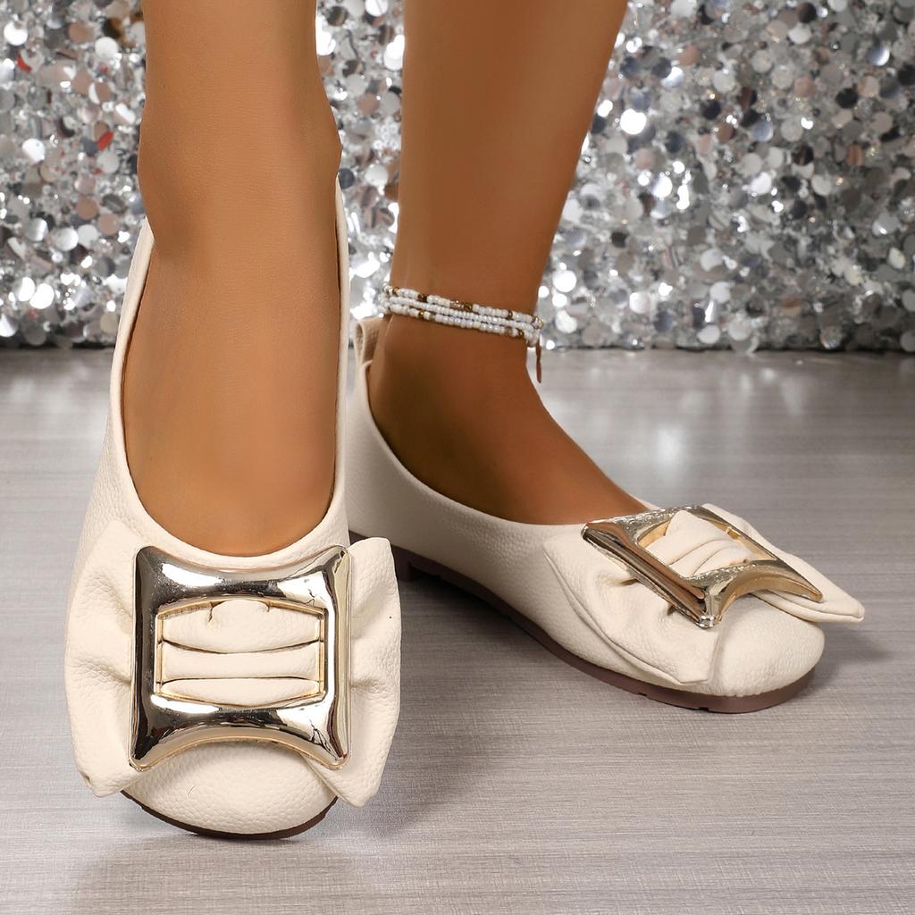 Women Leather Flat Loafers Woman Work Shoe Newest Female Casual Single Shoes Ladies Leather Single Shoes Plus Size 43