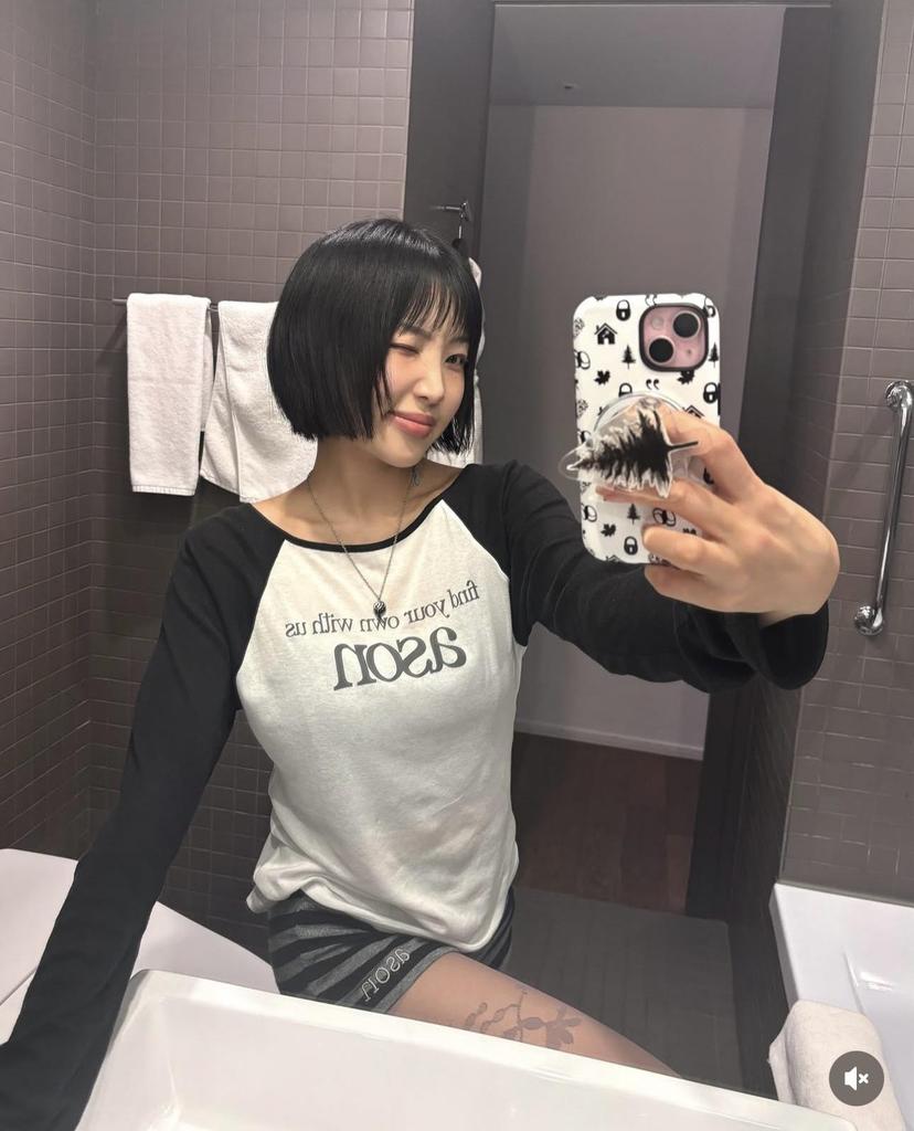 Koreanischer Stil Tencel-Stoff Colorblock Raglanärmel Langarm Damen-T-Shirt