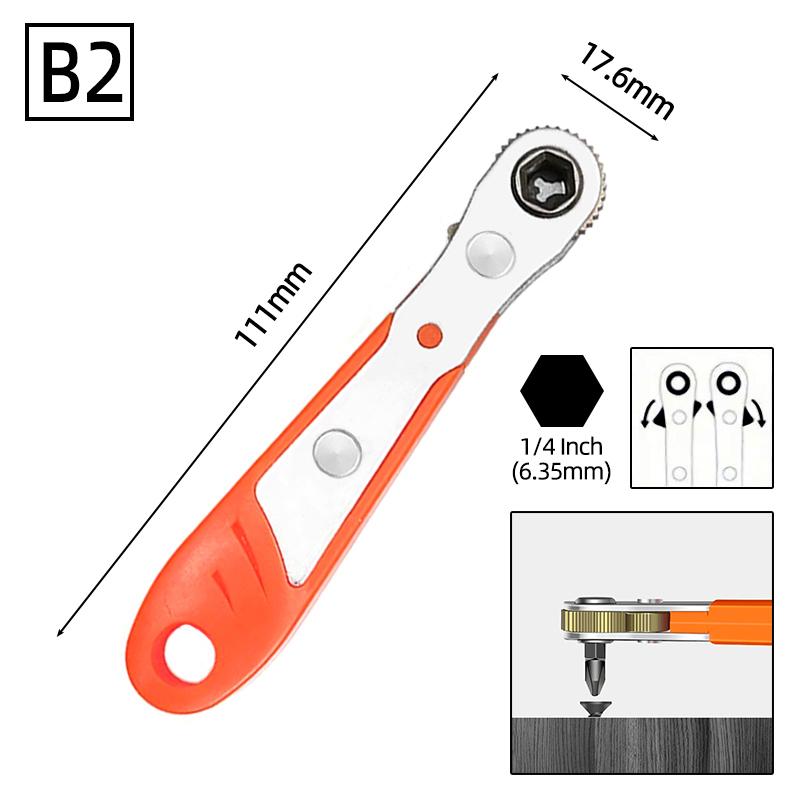 Telescopic Screwdriver Magnetic Bits Drivers Set Adjustable Ratchet Wrench Dual-Purpose Spanner Handle Socket Repair Hand Tools