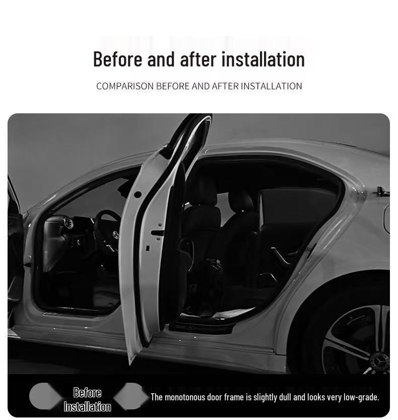 Iridescent Wireless LED Car Door Frame Light Strip – Flowing, No Wiring Needed