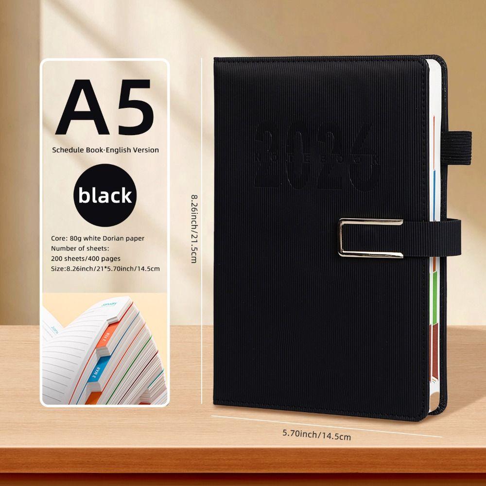 12 Monate 2026 Terminplaner Notizblock Verschleißfestes To-do-Listen Notizbuch Geschäftlich