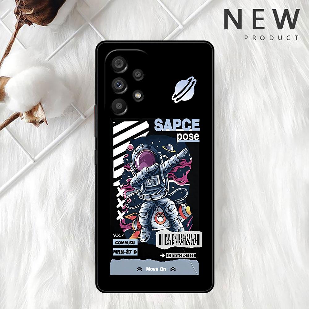 Cartoon Astronaut Star Space Cover For Samsung Galaxy A52 A12 A51 A32 A21s A71 A32 5G A12 A22 A53 A31 A13 A72 A02s Phone Cover