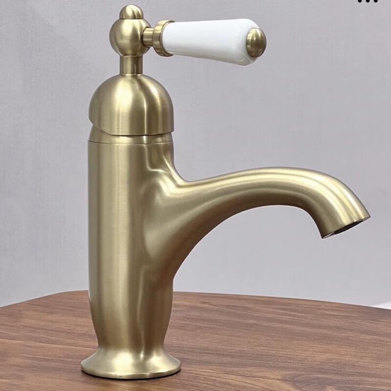 

MDNG French Light Luxury Single Hole Bathroom Basin Faucet
