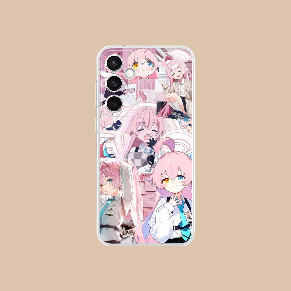 Blue Archive Takahashi Hoshino Clear Mobile Phone Case for Samsung Galaxy S25 S24 S23 S22 S21Plus FE Ultra Colorful Cover