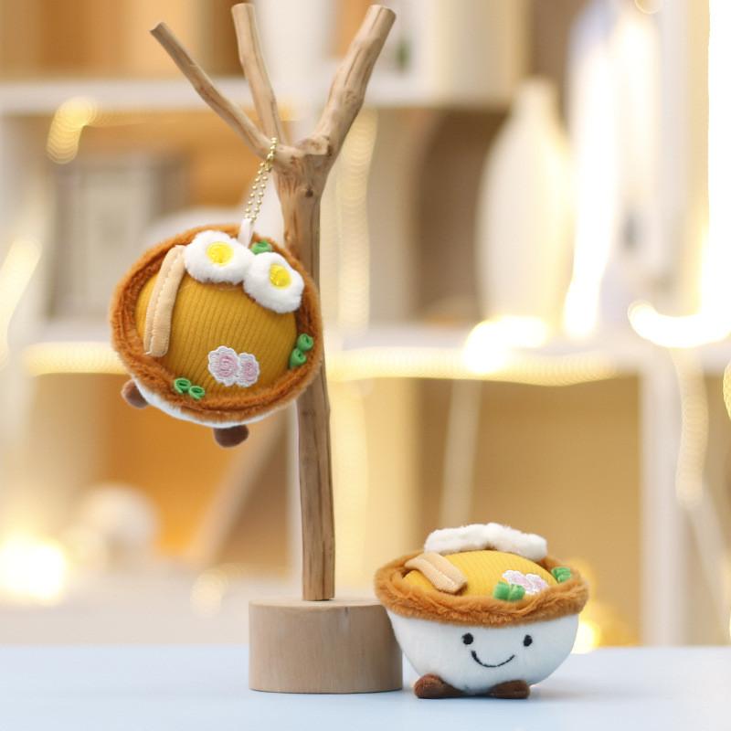 Egg Noodle Cartoon Plush Keychain Pendant With Pp Cotton For Kids And Teens Gift