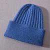 Children's knitted hat rabbit velvet classic striped soft cute autumn and winter outdoor wool hat warm and windproof