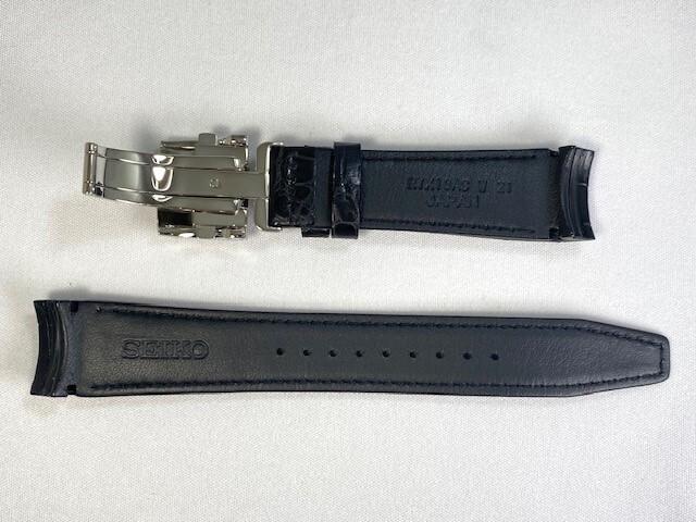 R7X10AC SEIKO Astron 21mm Leather Strap Crocodile Black 5X Series
