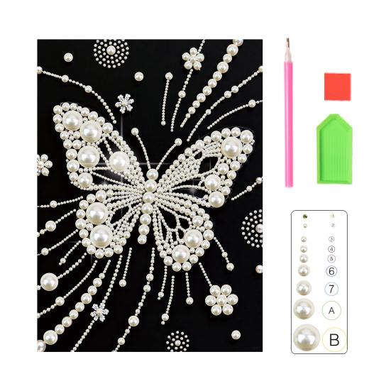 3D-Perlenmalerei-Set zum Selbermachen: Mosaik-Wandbild mit Strassperlen und Schmetterlingen für Erwachsene – ideal für die Schlafzimmerdekoration.