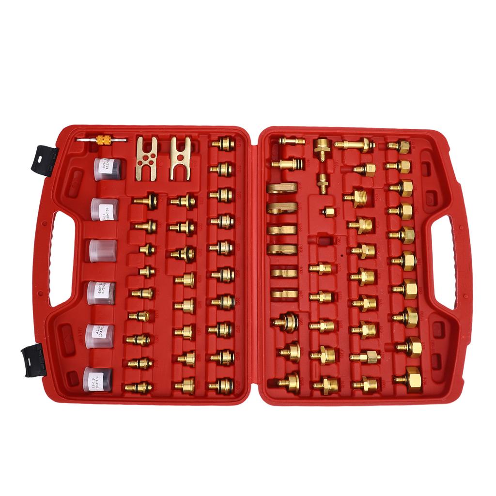 Automotive Air Conditioning Leak Test Kit Brass AC Leak Detection Tool Connector Repair Kit for Car Truck Auto AC
