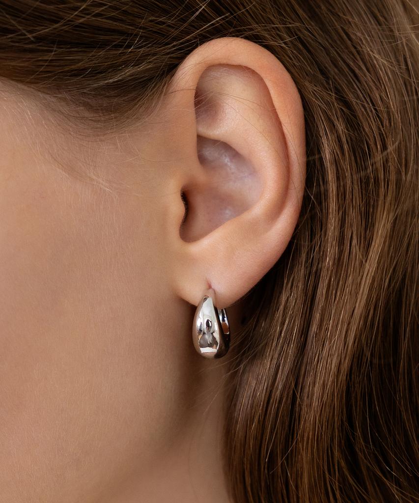Tatiana Plump Volume Hoop Earrings Ec3227 (S/M/L)