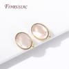 Oval Earring Clasp Fasteners,Rhodium/18K Gold Plated Natural Shell Earwires Fasteners For DIY Handmade Charm Earrings Findings