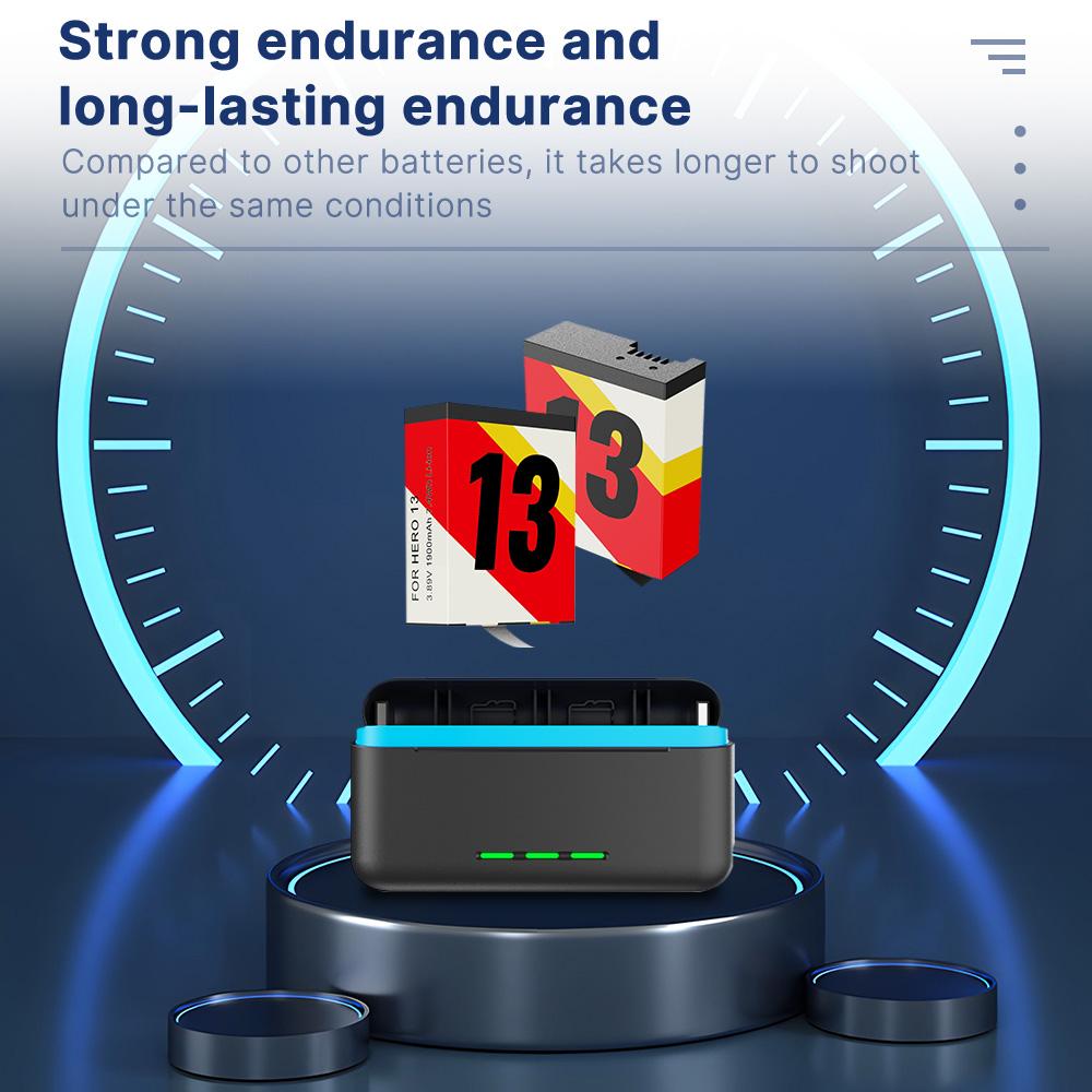 Tragbare Aufbewahrungsbox Ladegerät für GoPro Hero 13 Canmera Akkuladefach für Go Pro Action Kamera Zubehör
