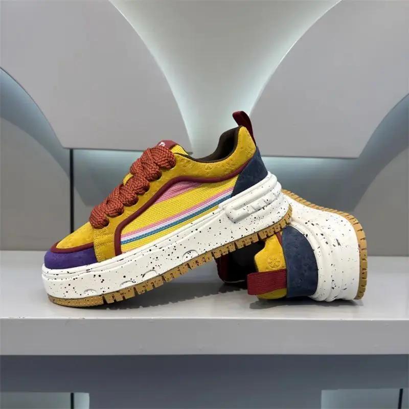 

Кожаная мужская повседневная обувь для улицы, дышащая, для ходьбы и бега, легкие удобные белые кроссовки, теннисная спортивная обувь 44 жёлтый