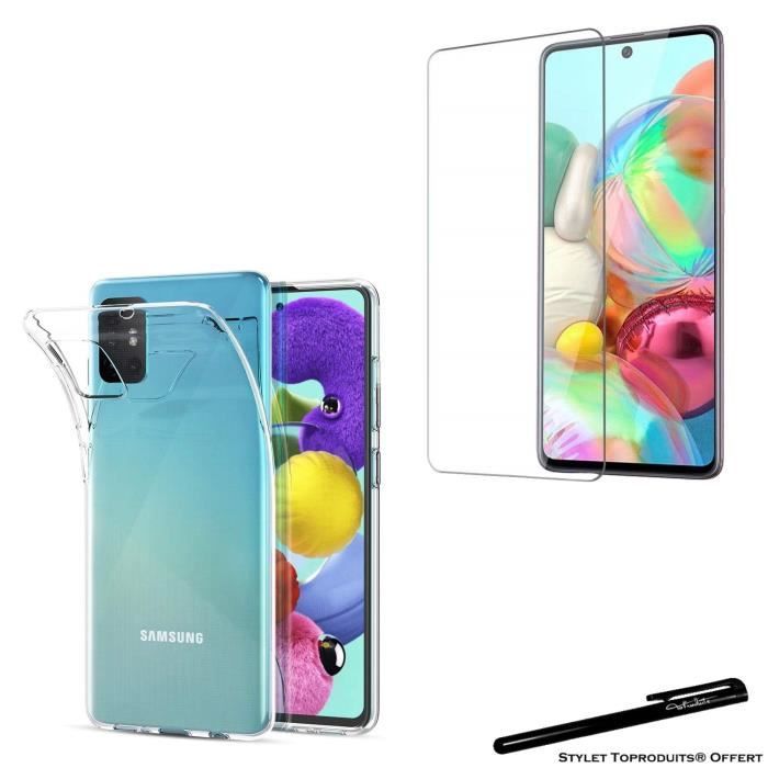 Coque de protection - Toproduits® - Samsung A71 - Transparent - Verre trempé - Résistant aux rayures