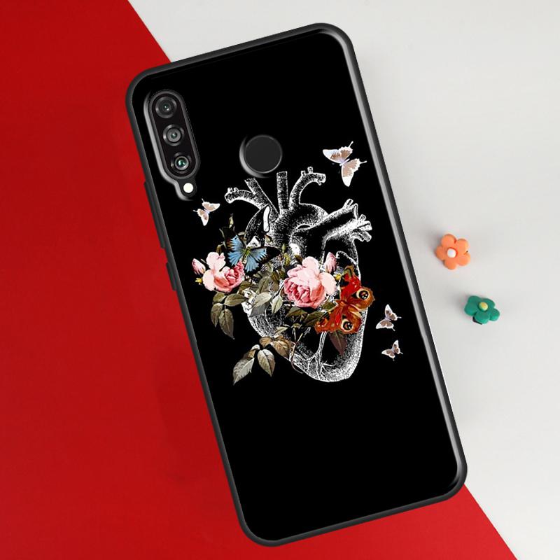 Medical Human Organs Heart Art Case For Honor 50 8X 9X 10i Cover For Huawei P30 P40 Lite P50 P20 Pro P Smart 2019 Nova 5T