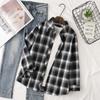 Autumn Women's Red Black Plaid Shirt Lady Fit Long Sleeve Cotton Casual Shirts & Tops Ladies Multicolor Checkered Clothes