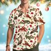 Fashion Unisex Shirts Christmas Thanksgiving Santa Skeleton Turkey Print Shirt Tops Casual Party Tops Street Retro Men's Women's Shirt