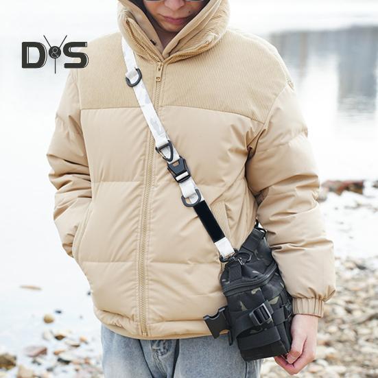 Outdoor Camping Crossbody Bag Strap Adjustable Length Quick Release Extensible Shoulder Strap with Multi-Hanging Ring