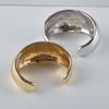 Exaggerated Metal Arc-shaped Bracelet Geometric Women's Wrist Jewelry Curve Wide Open Bangle  Party