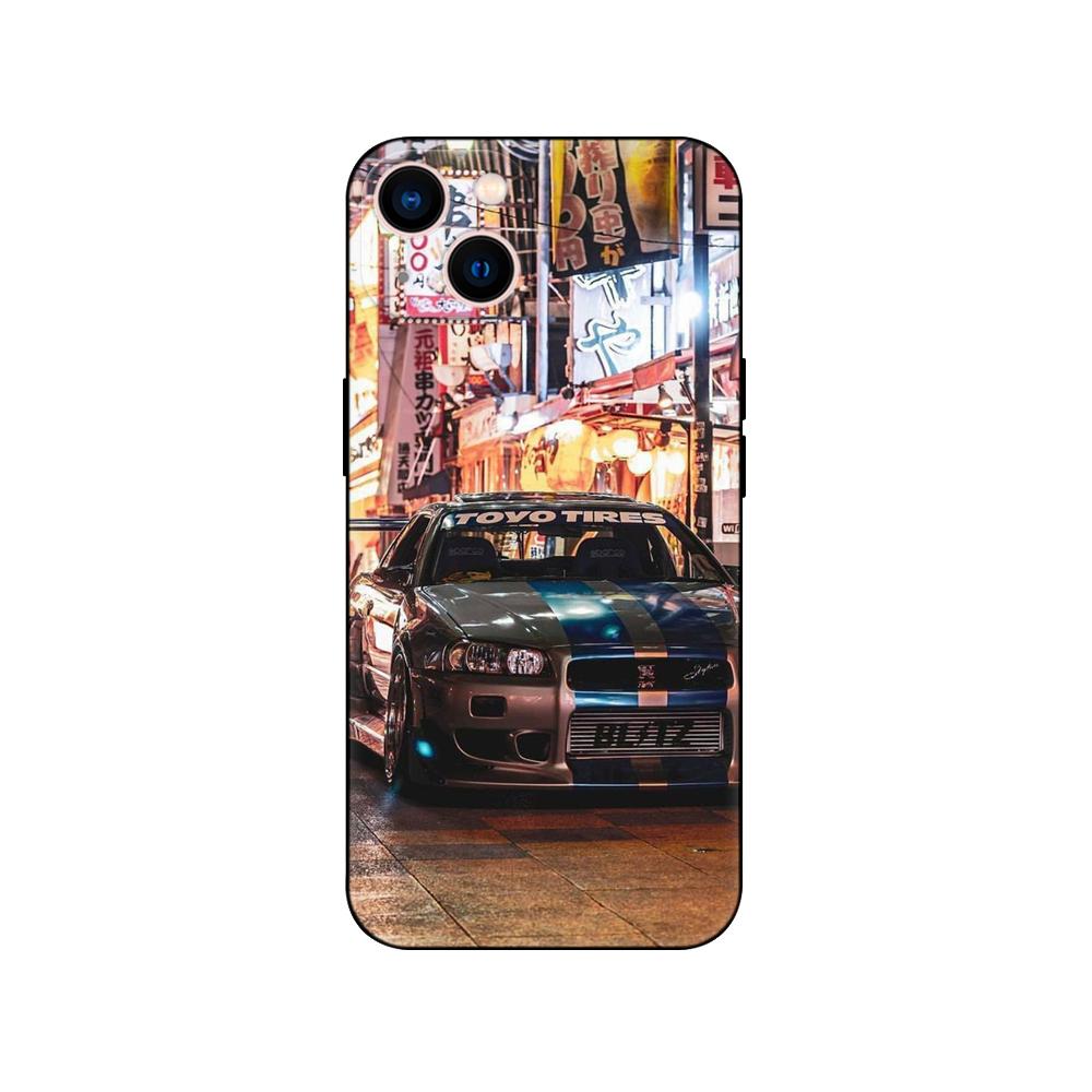 Czarne etui tpu do iphone 5 5s se 2020 6 6s 7 8 plus x 10 XR XS 11 12 13 mini pro MAX tylna obudowa modna sportowa samochodowa