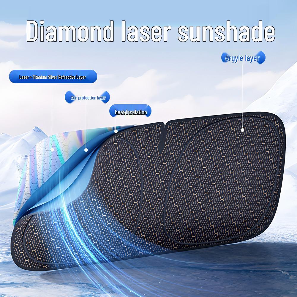 Laser Sunshade: Summer Car Windshield Sun Visor for Heat Insulation and Sun Protection