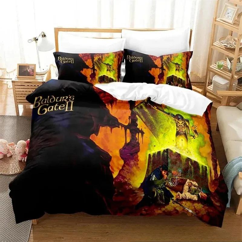 Baldurs Gate 3 Game 3D New Duvet Cover Pillowcase Bedding Set Adult Boy Girl Bedroom Decoration Children Single Double Large