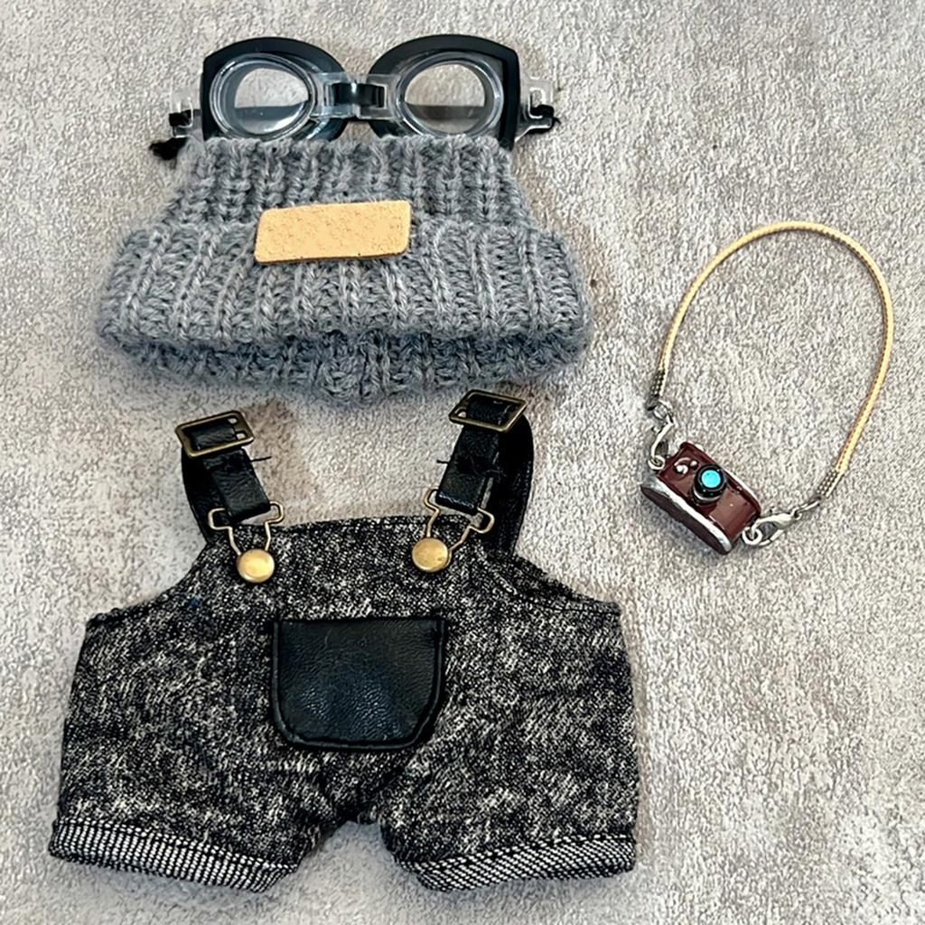 First And Second Generation Baby Clothes 17cm Doll Sitting Party Clothes Accessories Overalls