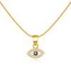 Blue Zircon Lucky Evil Eye Pendant Necklace for Women Fatima Hand Turkish Eye Clavicle Chains Female Choker Wedding Jewelry Gift