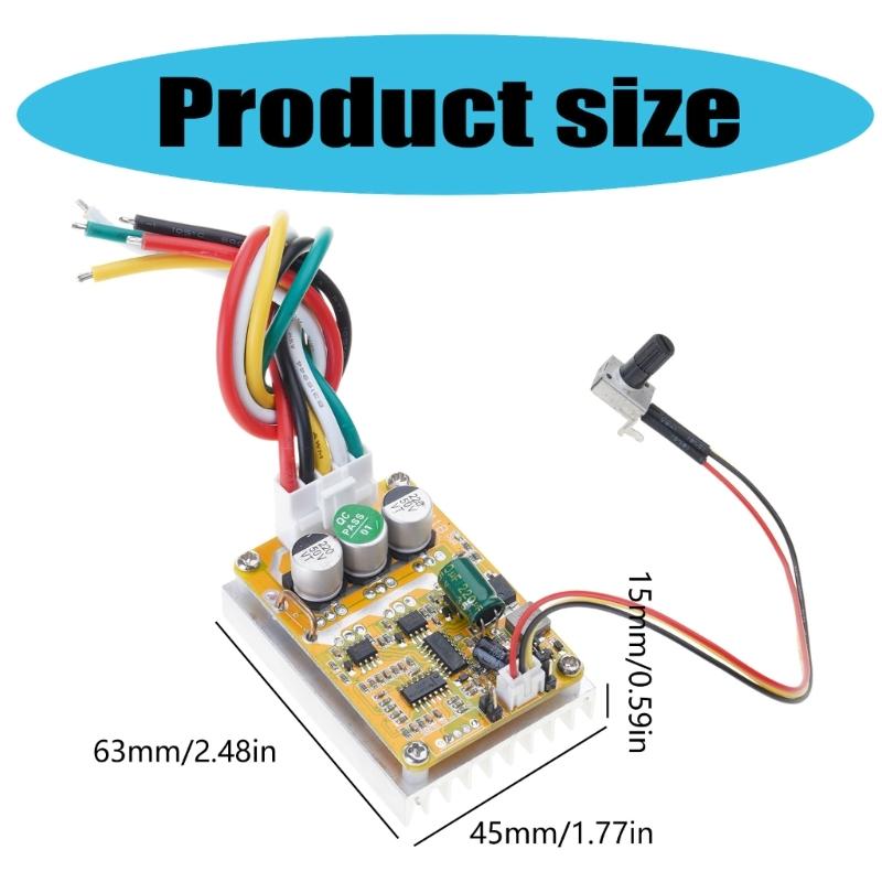 5-36V 350W BLDC Three Phase Brushless Without Hall Motor Controller Brushless Sensors Motor Driver Replacement Part