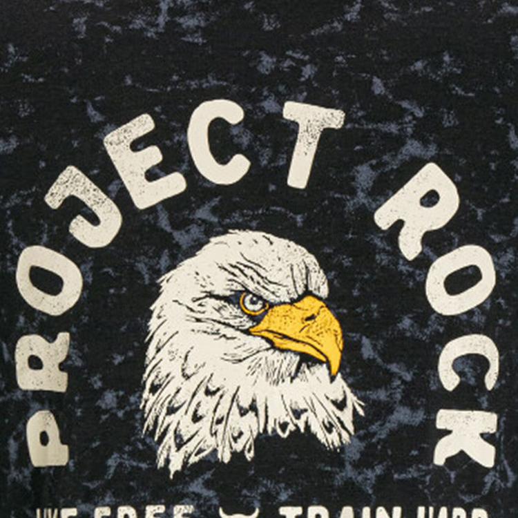 Under Armour Project Rock Johnson Series Animal Pattern Printed Casual Crew Neck Short Sleeve T-Shirt Men Tops Black 1383220-001