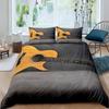 Music Bedding Set Piano Keyboard Music Note Duvet Cover Queen Size Bed Linen Comforter Microfiber Guitar Polyester Bedding Sets