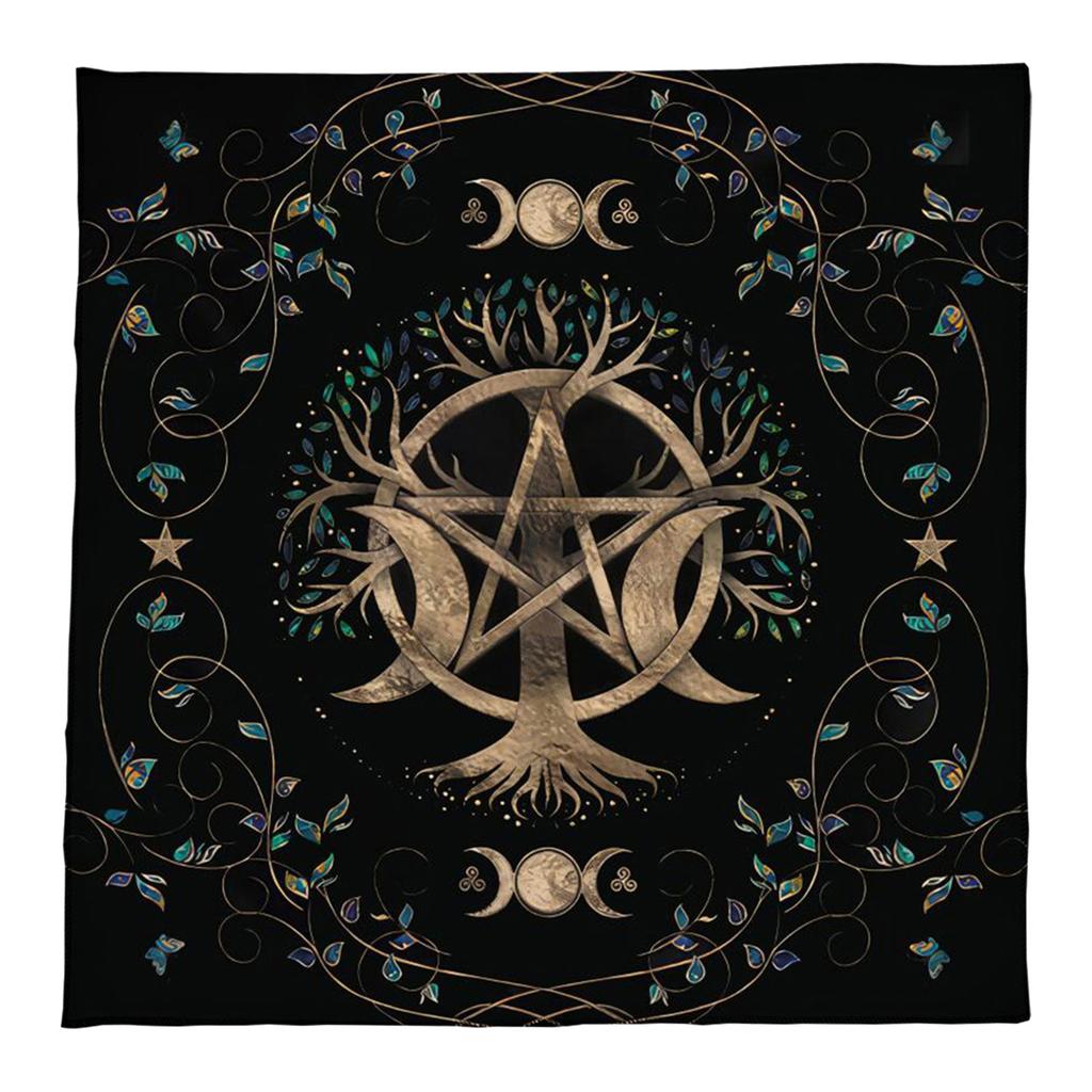 Divinations Tablecloth Pentagrams Pattern Astrologys Tarot Cards Tablecloth Altars Cloth Divinations Game Accessories