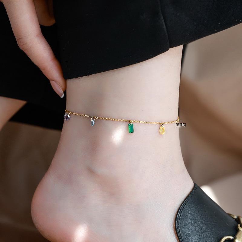 2025 Women's Titanium Steel Anklet – Light Luxury, 18K Gold-Plated, Fade-Resistant