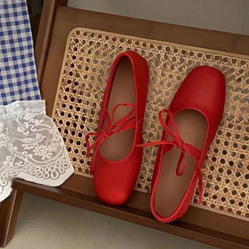 size 34-43 women real leather Shoes For casual low heels shoes classic flats shoes spring 2025 office lady Footwear