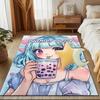 1PC Custom Name Bubble Tea Fantasy Theme Floor Mat Ideal for Living Room, Game Rooms, Office, Bedroom,Floor Mat Playful Design