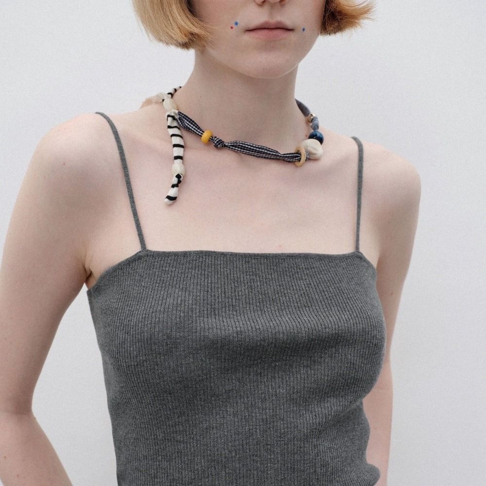 Strip Wood Bead Necklace Clavicle Chain Bohemian Choker Patchwork Cloth Chain Necklace  Girls
