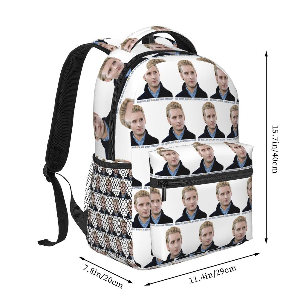 Big Heart Dr Carlisle Cullen Twilight Backpacks Boys Girls Bookbag Students School Bags Cartoon Laptop Rucksack Shoulder Bag