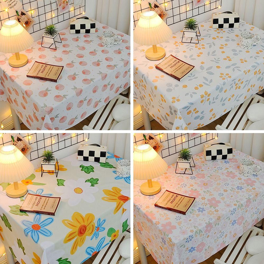 Plastic Waterproof Table Cover Oil Proof Rectangula Tablecloth Family Party Tablecloth Living Room