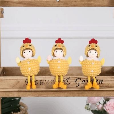 Party Favors Cute Easter Chick Pendant Soft Animal Round-bellied Girl Pendant Funny Cartoon Chick Home Room Decoration