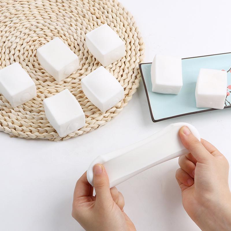 Tofu Slow Rebound Decompression Toy - Kneadable TPR Vent Artifact