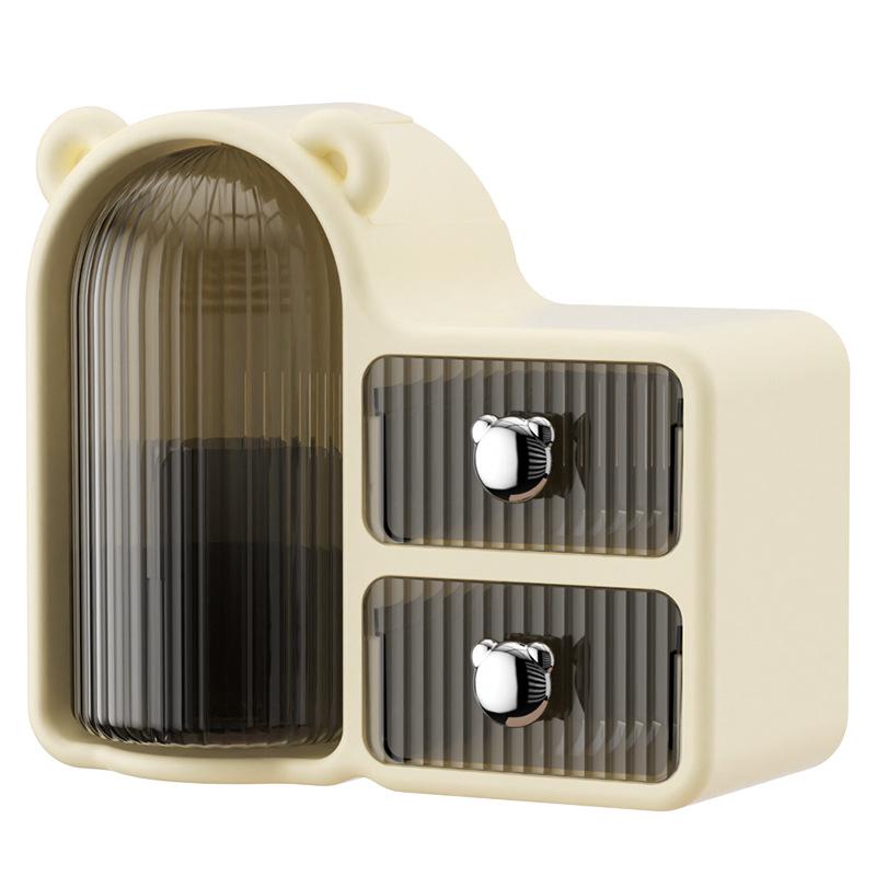 High-End Rotating Makeup and Skincare Organizer with Dust-Proof Drawers
