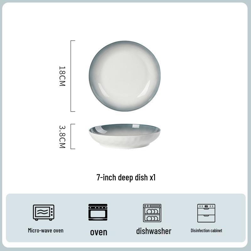 Verdicktes Anti-Verbrühungs-Keramik-Geschirrset mit Schüsseln und Tellern