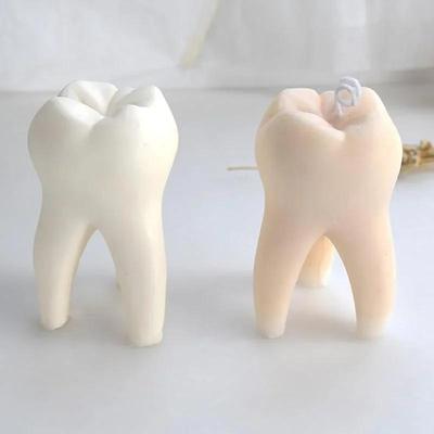 Kreative Form Handgefertigt Groß 3D Dental Silikon Kerzenform Simulation Zähne Aromatherapie Gips Harz Seife Backform