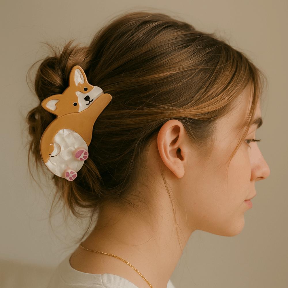 Capibara Animal Hair Clip Pet Corgi Dog Shark Clip Personalized Acetate Cat Hair Claw  Female