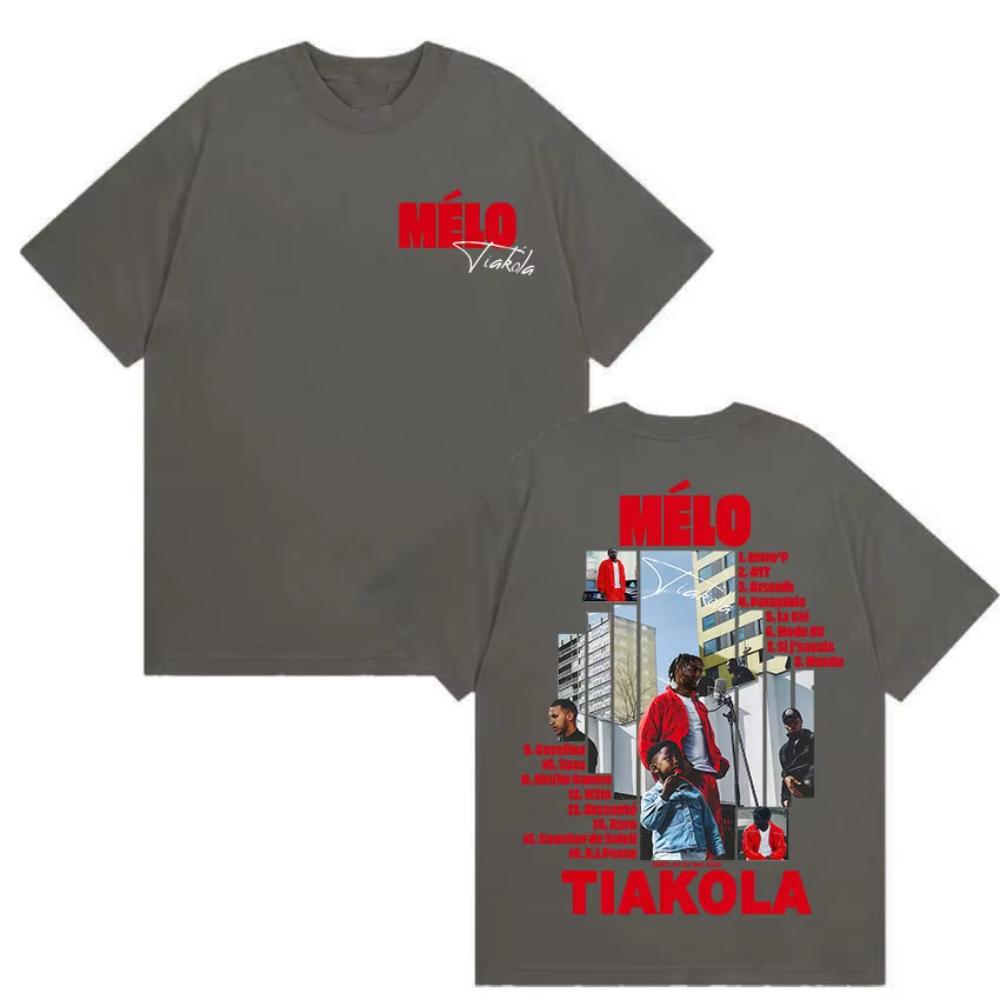 

Rapper TIAKOLA MELO Tour 2025 Graphic T Shirt Men s Retro High Quality O-Neck Women T-shirts Hip Hop Clothing Oversized T-shirt 4XL