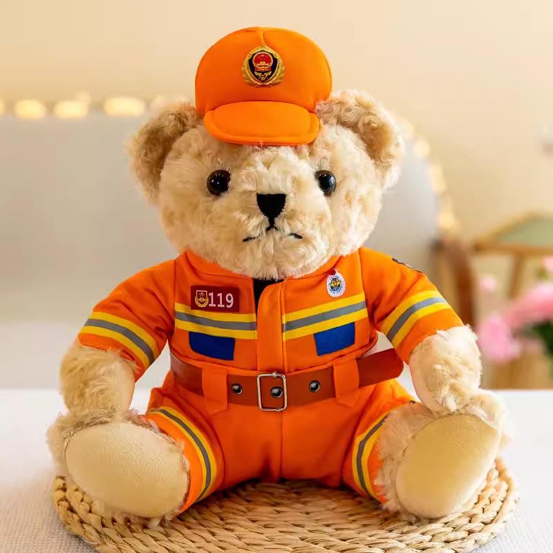 Police and Firefighter Teddy Bear Plush Toy - Gift for Kids