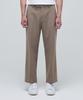 Lightweight Wide Hidden Banding Crop Slacks [Dusty Beige]