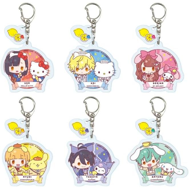 TV Anime  Honey Lemon Soda  x Sanrio Characters 01 [Mini Character Illustration] Acrylic Keychain with Parts Complete Set (6 pieces per box)