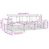 Outdoor Sofa Set with Cushions 3 Pcs Natural and Light Grey