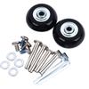2Pcs Luggage Wheels Flexible Rotating Ultra Quiet Strong Rubber Metal Suitcase Caster with Screws for Replacement